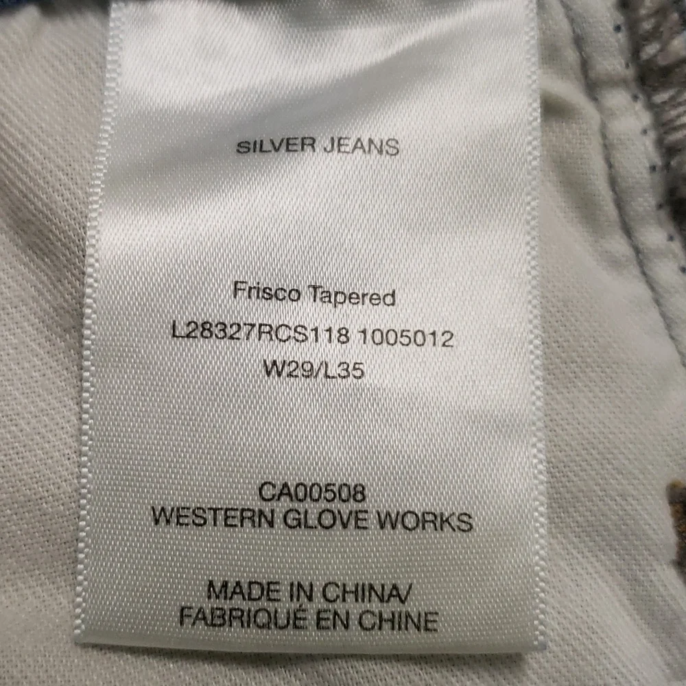 Silver Frisco‎ Tapered high rise acid wash jeans with front seam